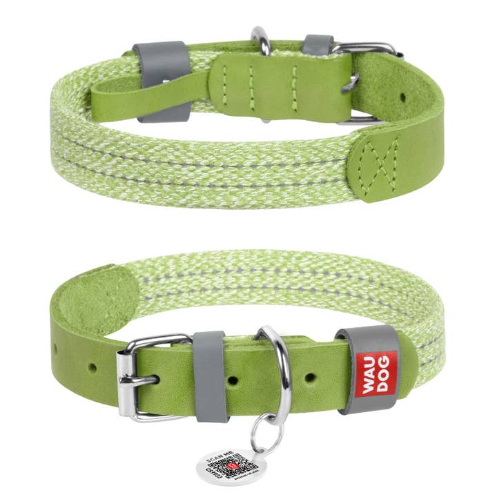WAUDOG - Wholesale Pet Collar - Dog - WAUDOG Classic genuine leather and re-cotton dog collar