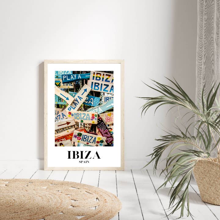 Ibiza Print, Ibiza Travel Print, Rejseplakat, Indretning af hjemmet for engroshandel hos PRINTD image