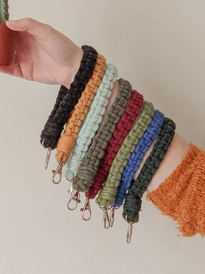 Handmade Macrame Keychain Wristlet for wholesale by Hillhead and Co.