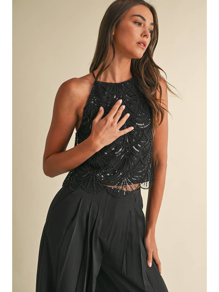 White Mermaid embellished Top for wholesale on Faire15