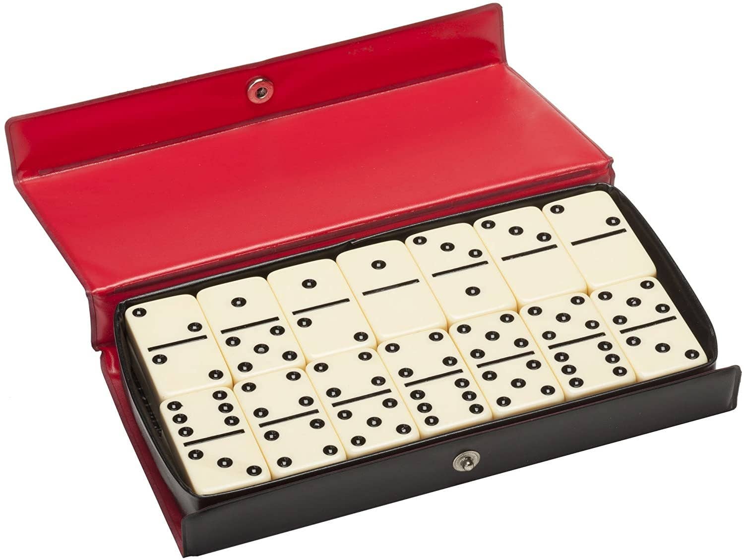 Wood Expressions - Wholesale Dominoes - WE Games Double 6 Dominoes - Ivory with Black Vinyl Case6