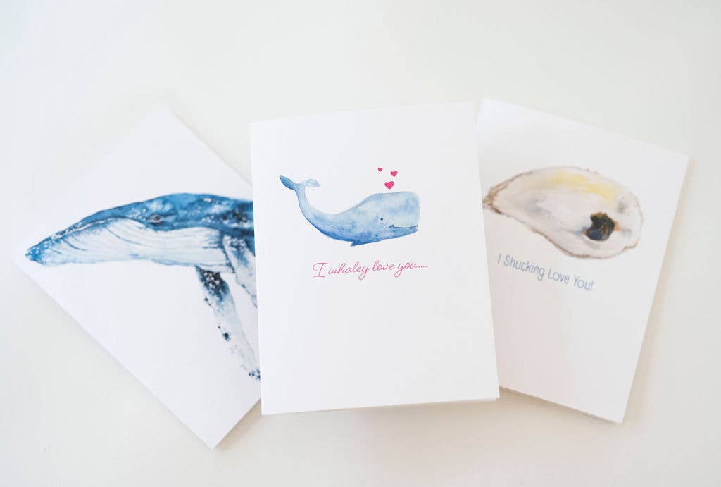 Melissa Hyatt - Wholesale Everyday Greeting Card - "Whale Love" Oceanic Watercolor Greeting Card4