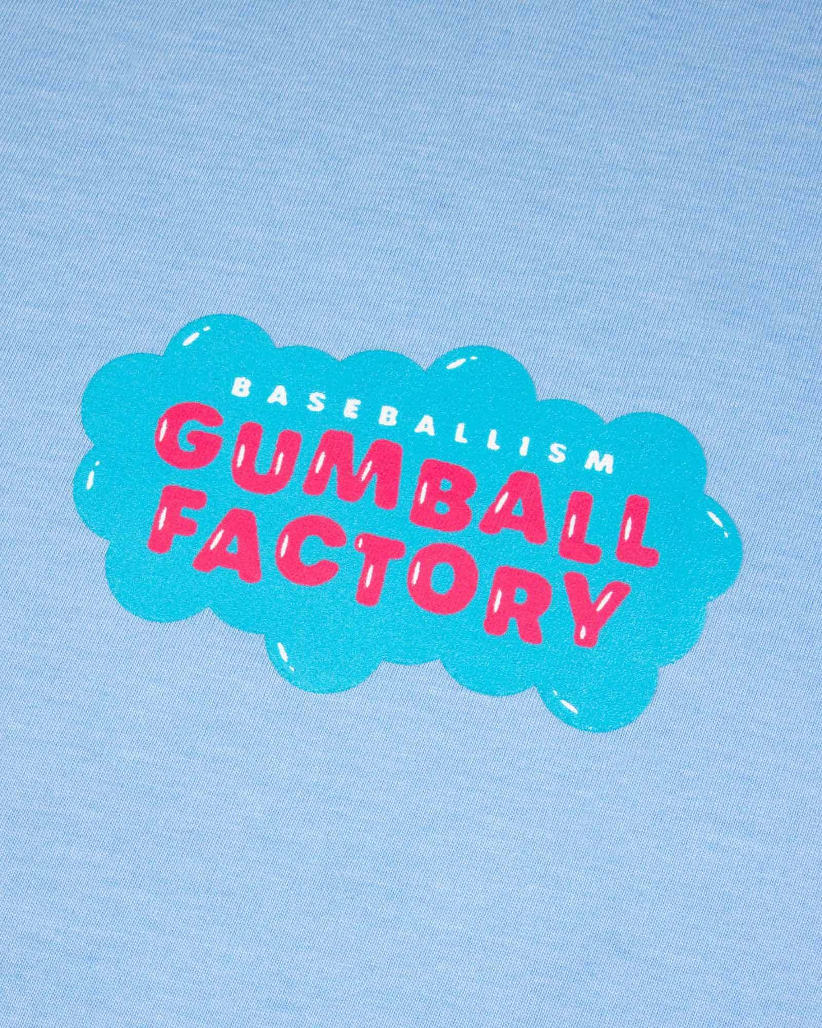 Baseballism - Wholesale Screen Printed T-Shirt - Kids - Gumball Factory T-Shirt (Light Blue) - Youth2