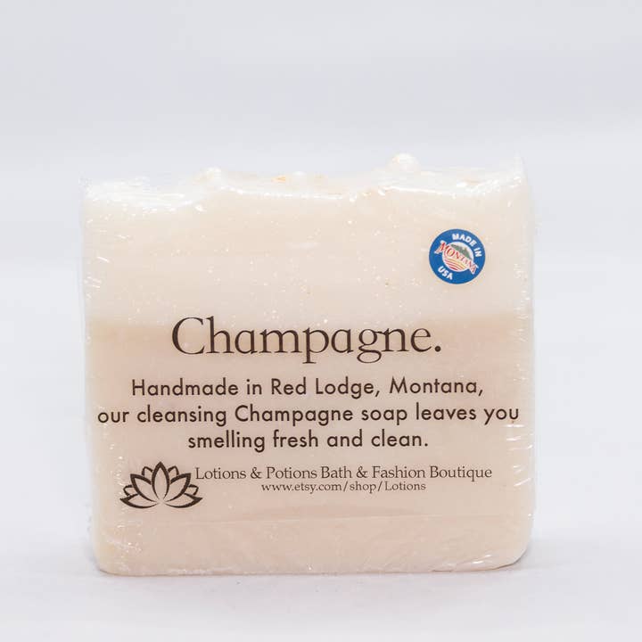 Champagne Soap for wholesale by Klean Karma Soap Company