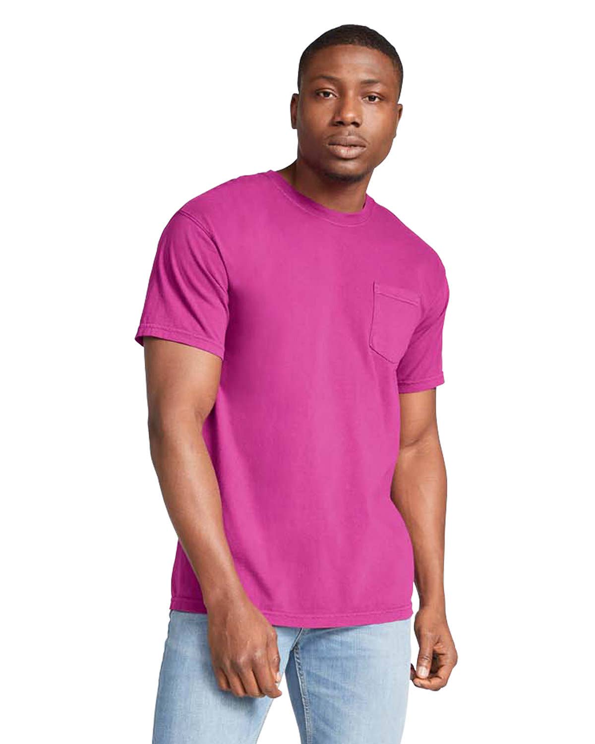 Total Apparel - Wholesale T-Shirt - Unisex - Comfort Colors Garment-Dyed Pocket Blank T-Shirt | 6030CC52