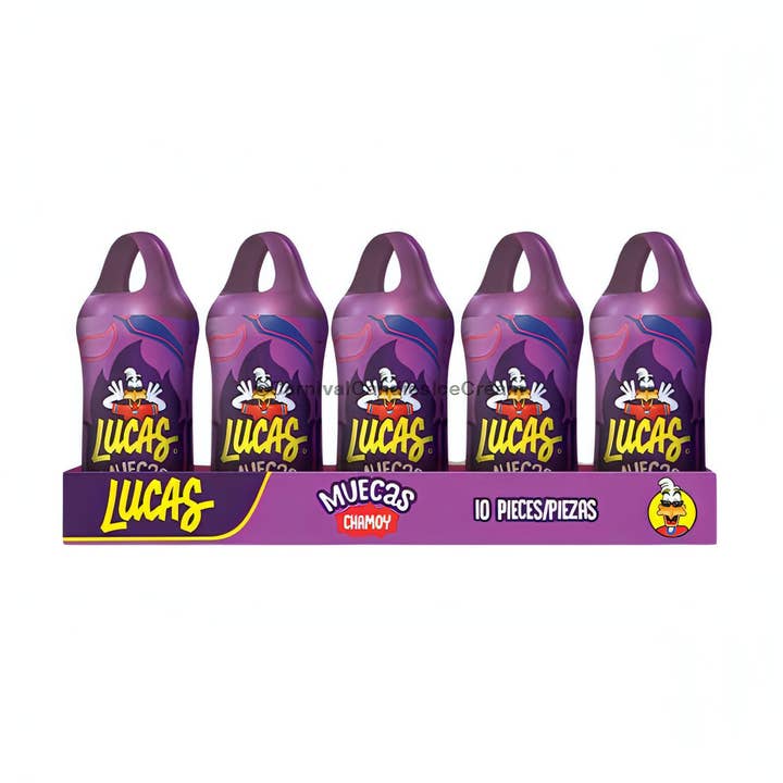Lucas Muecas Chamoy Mexican Candy Lollipop (10 Count) for wholesale by Carnival Candies & Ice Cream Inc.