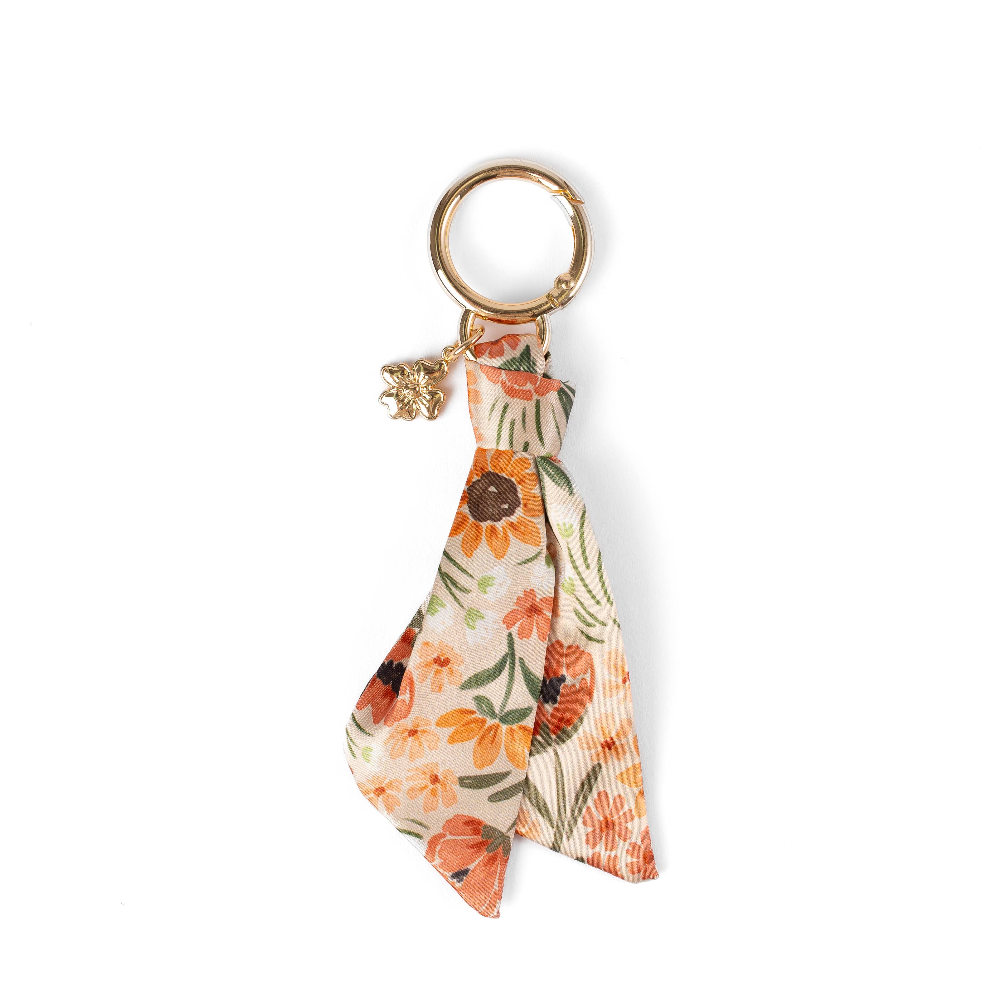 Elyse Breanne Design - Wholesale Scrunchie - Women's - Floral Satin Keychain3