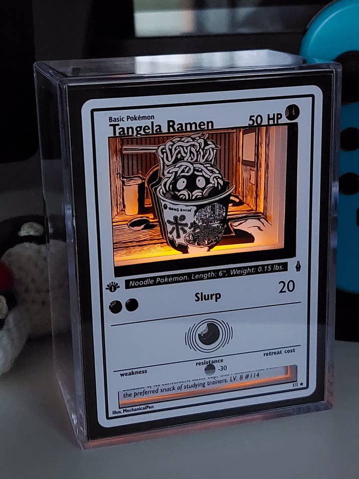 Tangela Ramen - Pokemon Card Diorama Shadow Box for wholesale by MechanicalPen