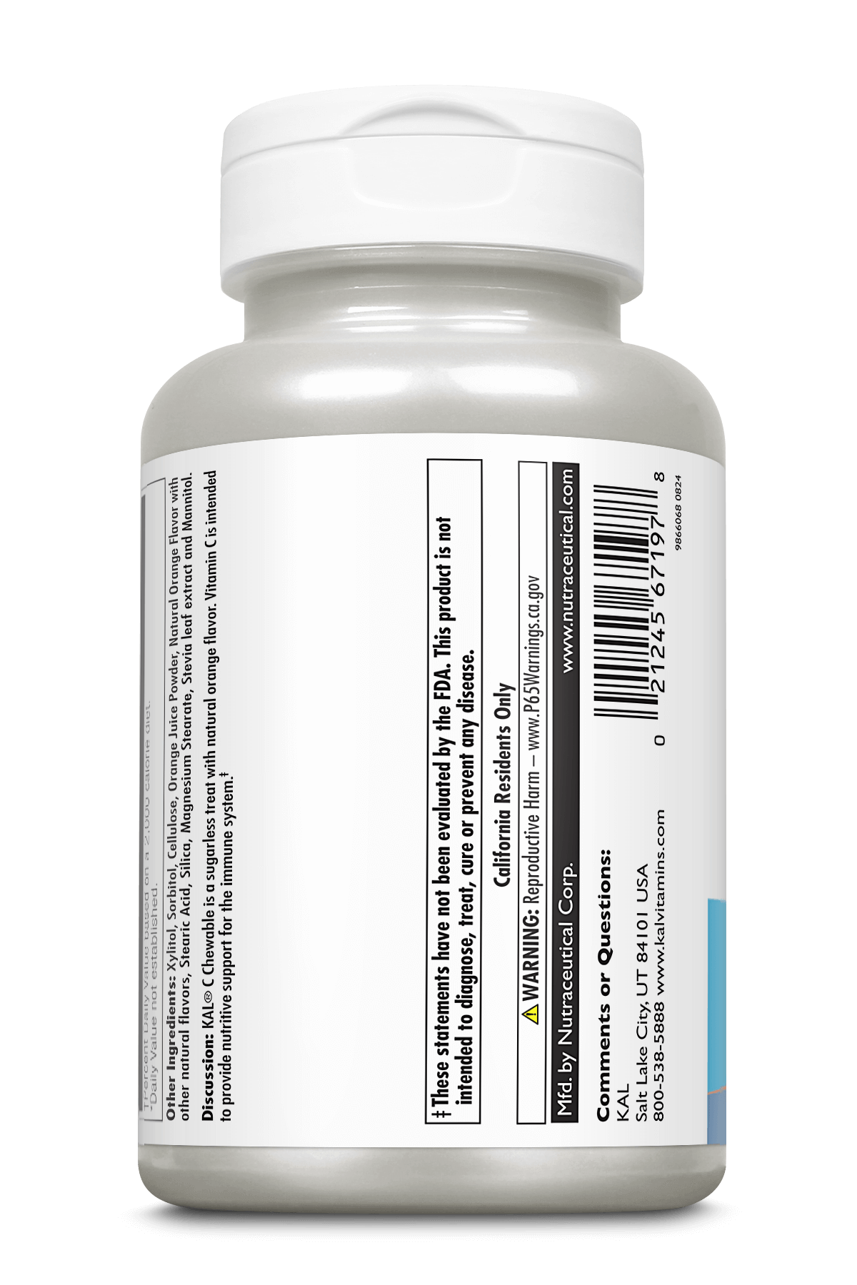 KAL - Wholesale Oral Supplement/Vitamin - C Chewables Sugarless 500 mg1