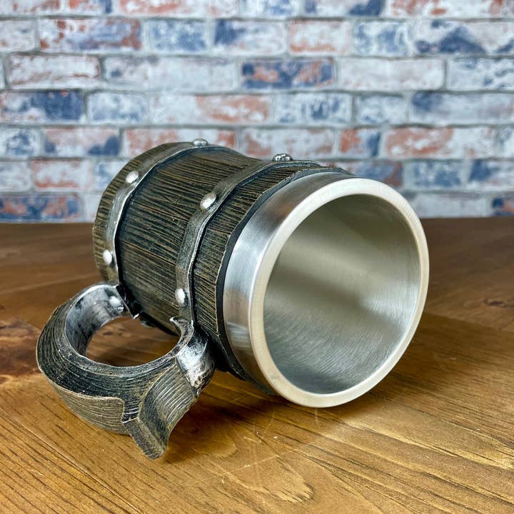 Fandomonium - Venta al por mayor Jarras de cerveza - Jarra de resina de estilo vikingo medieval
