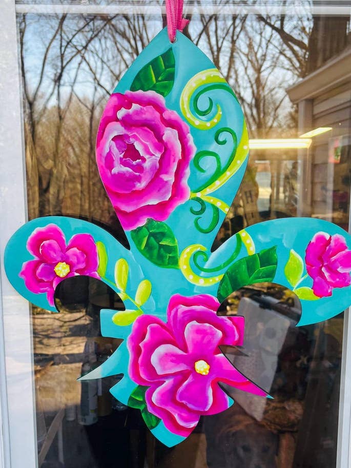 Printemps/Été Floral Fleur De Lis pour la vente par Chelle Belle's Creations