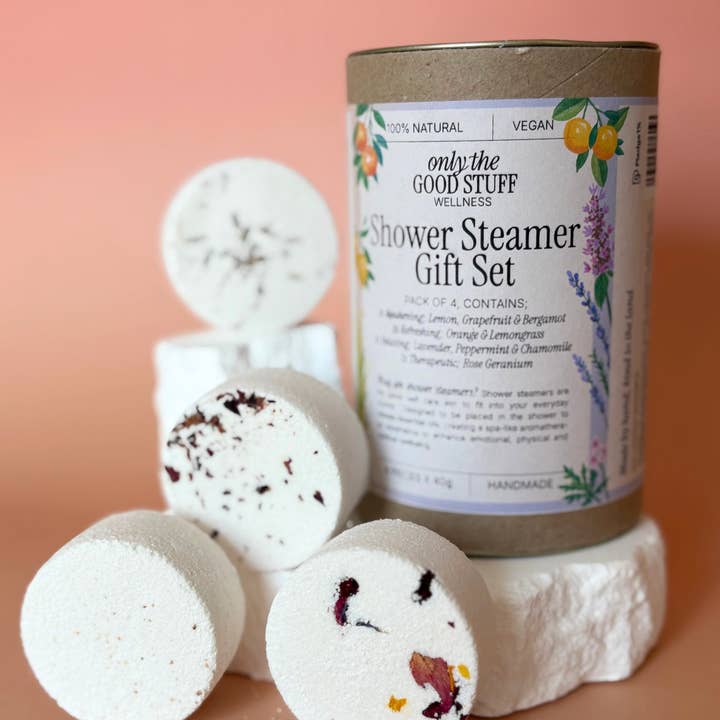 Only The Good Stuff UK – Engroshandel Brusefordamper/bombe – Shower Steamer Gavesæt4