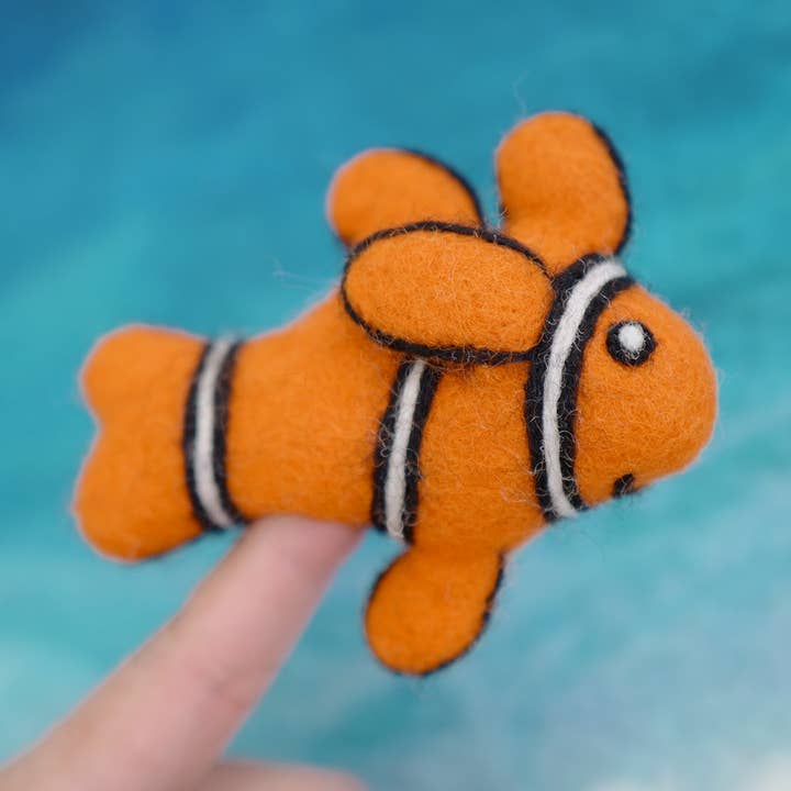 Dierenpoppen van anemoonvissen | Vilten vingerpop voor wholesale door Play Planet