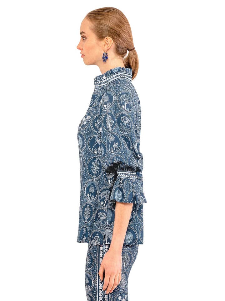 Gretchen Scott LLC – wholesale Tunic – Women’s – Ruffleneck Tunic - Circle of Love11