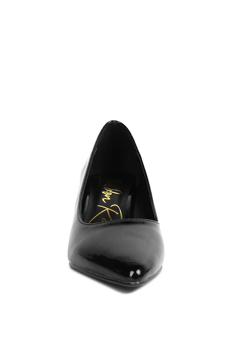 Rag Company – wholesale Low heels – Women′s – Zaila Metallic Accent Block Heel Pumps2