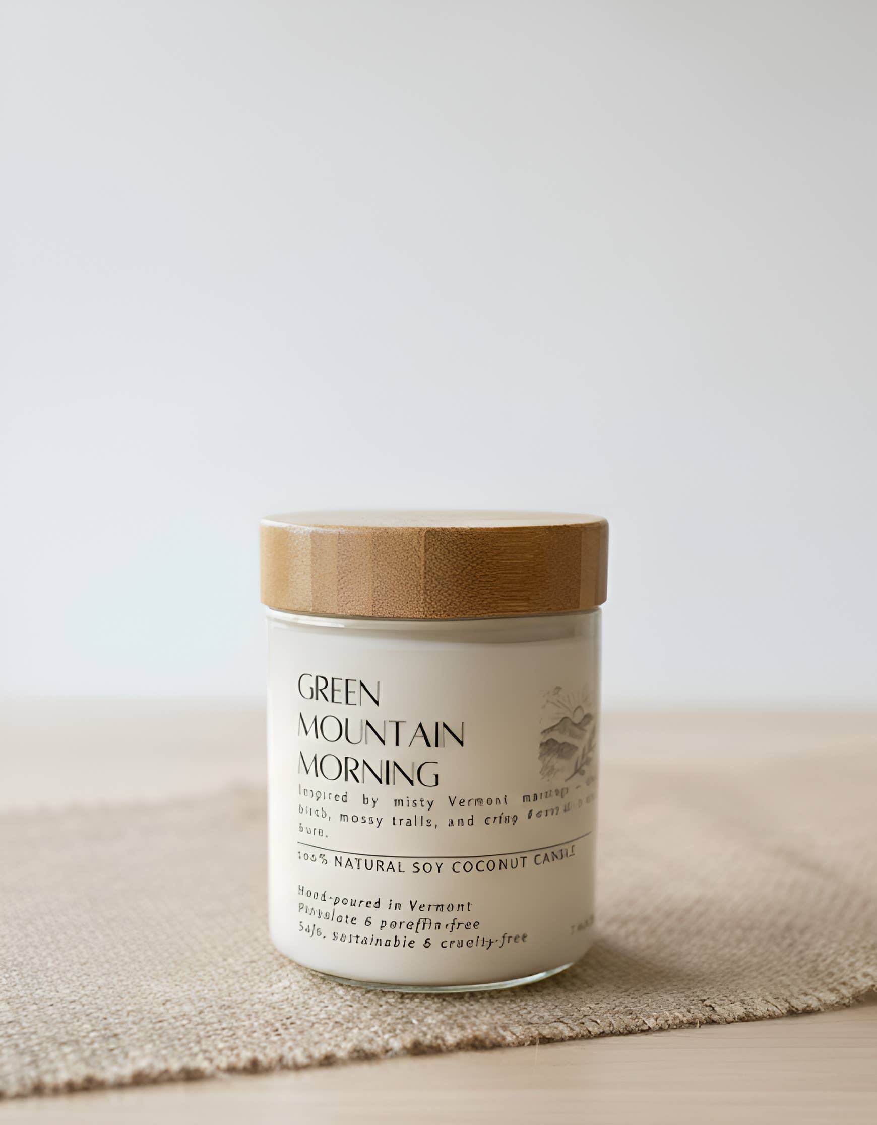 The BONDed Wick - Wholesale Jar/Filled Candle - Green Mountain Morning