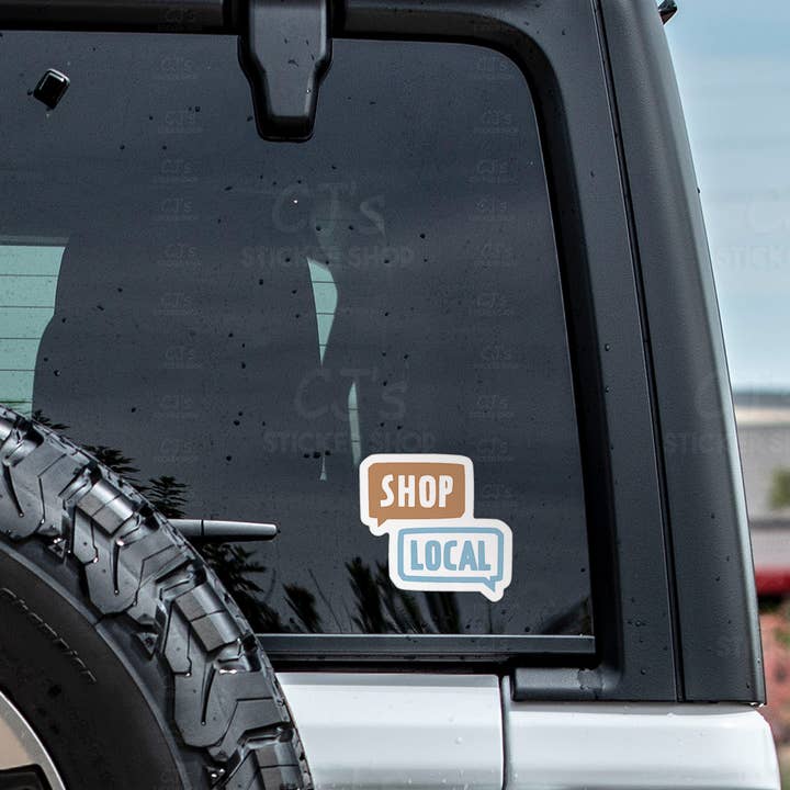 CJ's Sticker Shop - Wholesale Sticker - Shop Local Text Bubble Sticker Vinyl Decal2