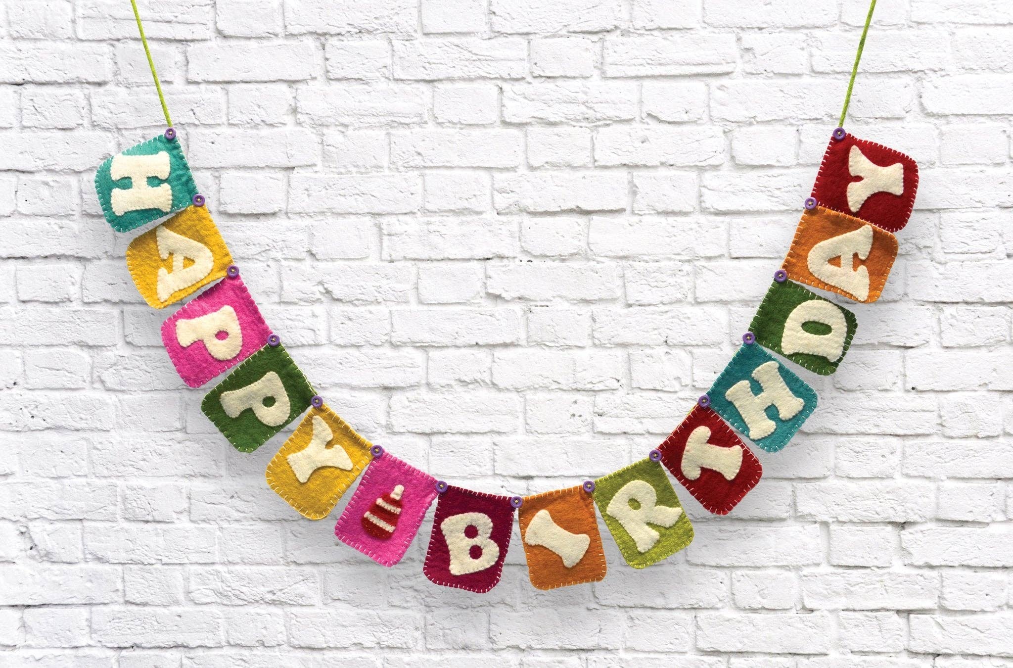 BNB Crafts Inc. - Wholesale Party Sign/Banner - Stitched HAPPY BIRTHDAY With bottom design  Banner2