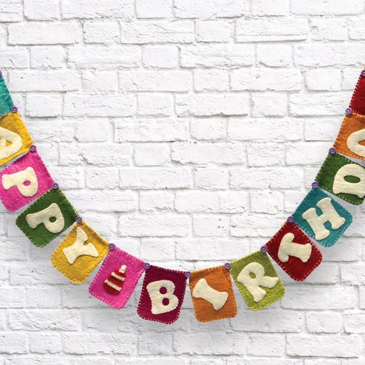 BNB Crafts Inc. - Wholesale Party Sign/Banner - Stitched HAPPY BIRTHDAY With bottom design Banner2