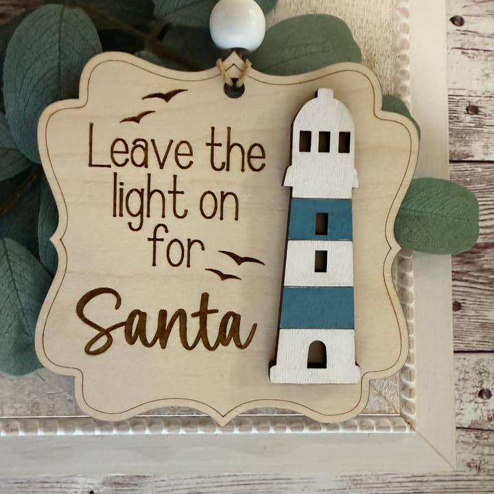 Seasideblooms - Wholesale Ornament - Wood ornament hand painted lighthouse beach 3