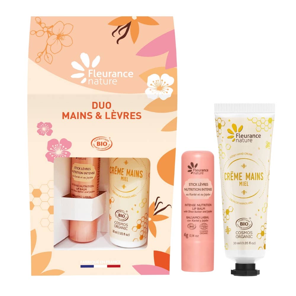 Fleurance Nature - Wholesale Gift Box - Honey Hands and Lips Duo1