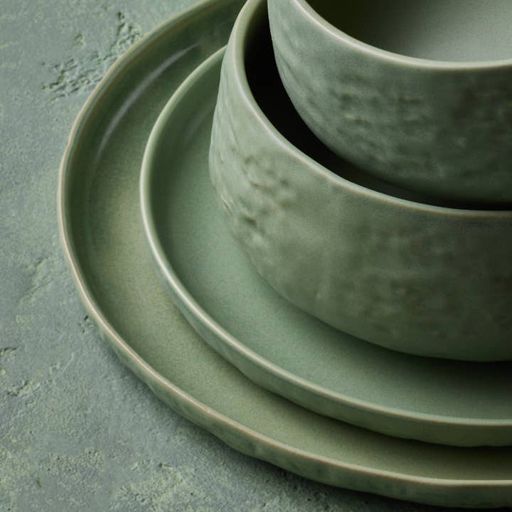 Stone Lain - Wholesale Dinnerware Set - Shosai Stoneware Dinnerware Set - Sage3