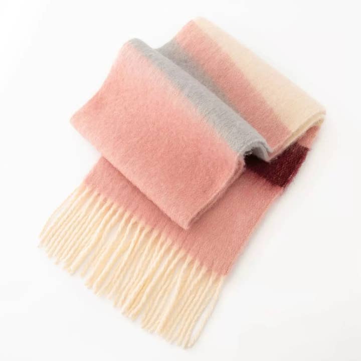 NINEXIS - Wholesale Scarf - Women's - CWASC1575_WINTER PREMIUM THERMAL STRIPED SCARF BIB6