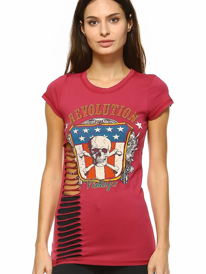 T-shirt graphique à manches courtes - Revolution Vintage pour la vente par Urban X Apparel