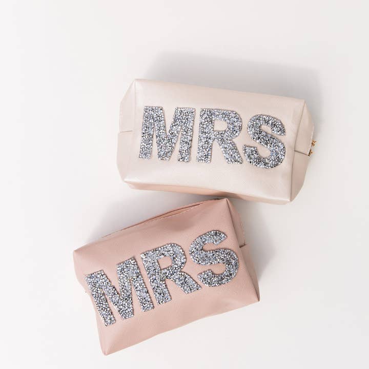 Heirloom Bridal Company - Wholesale Makeup/Cosmetic Bag - Pink MRS Makeup Bag