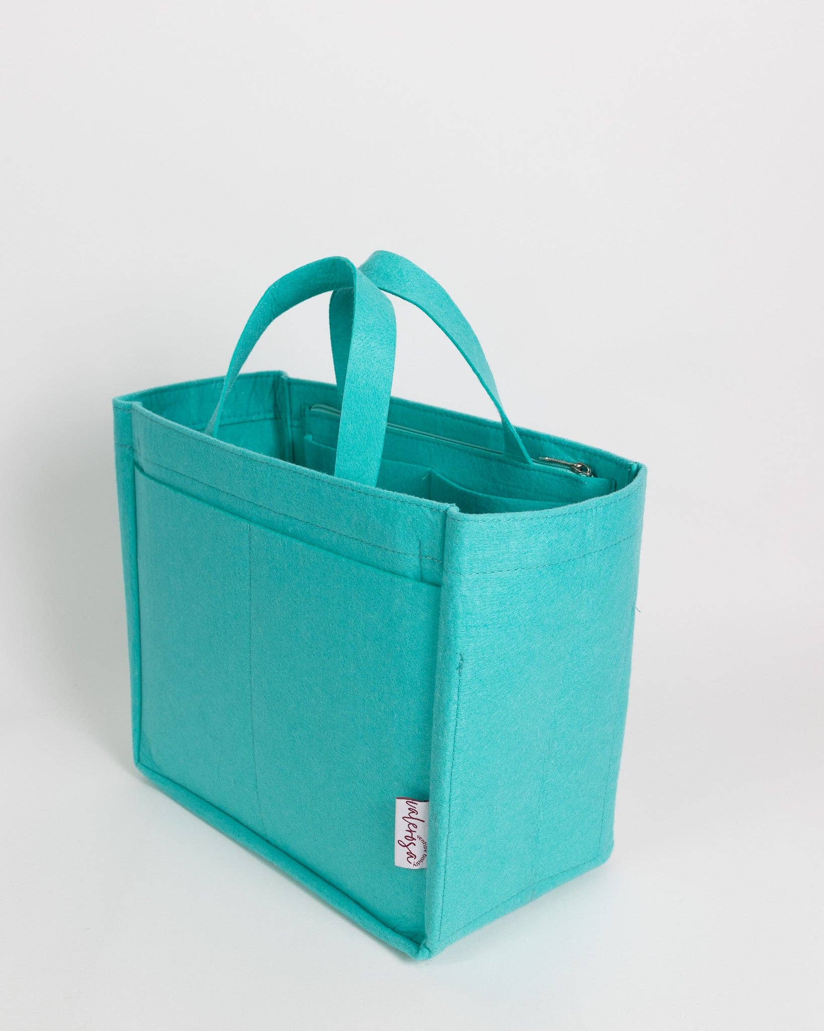 Valerosa - Vente Pochette – femme - Organisateur de sac en feutre turquoise1