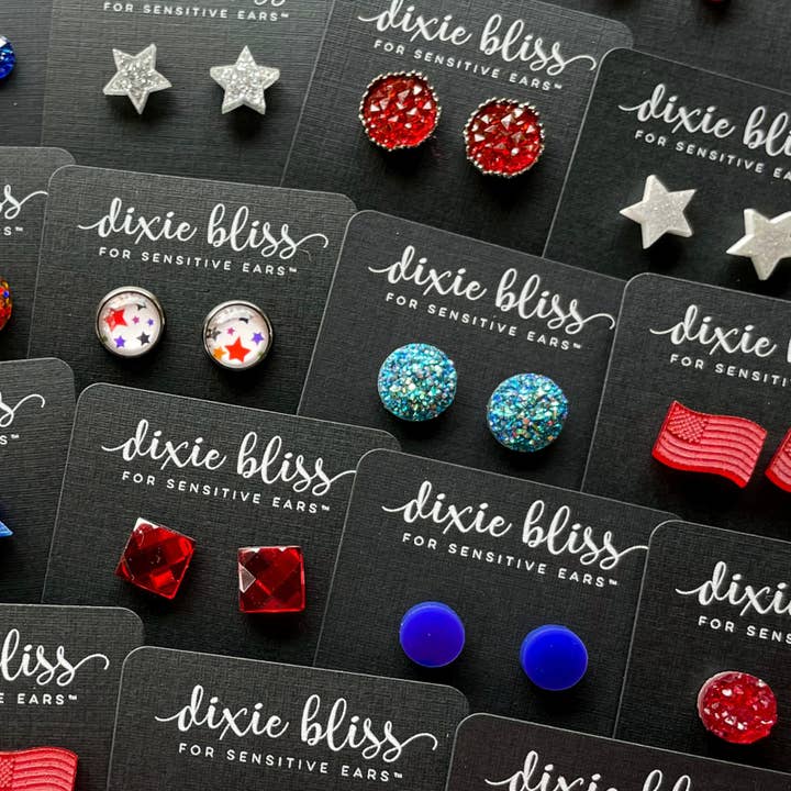 Dixie Bliss - Wholesale Stud/Post Earrings - Patriotic swag earrings for promotions and events6
