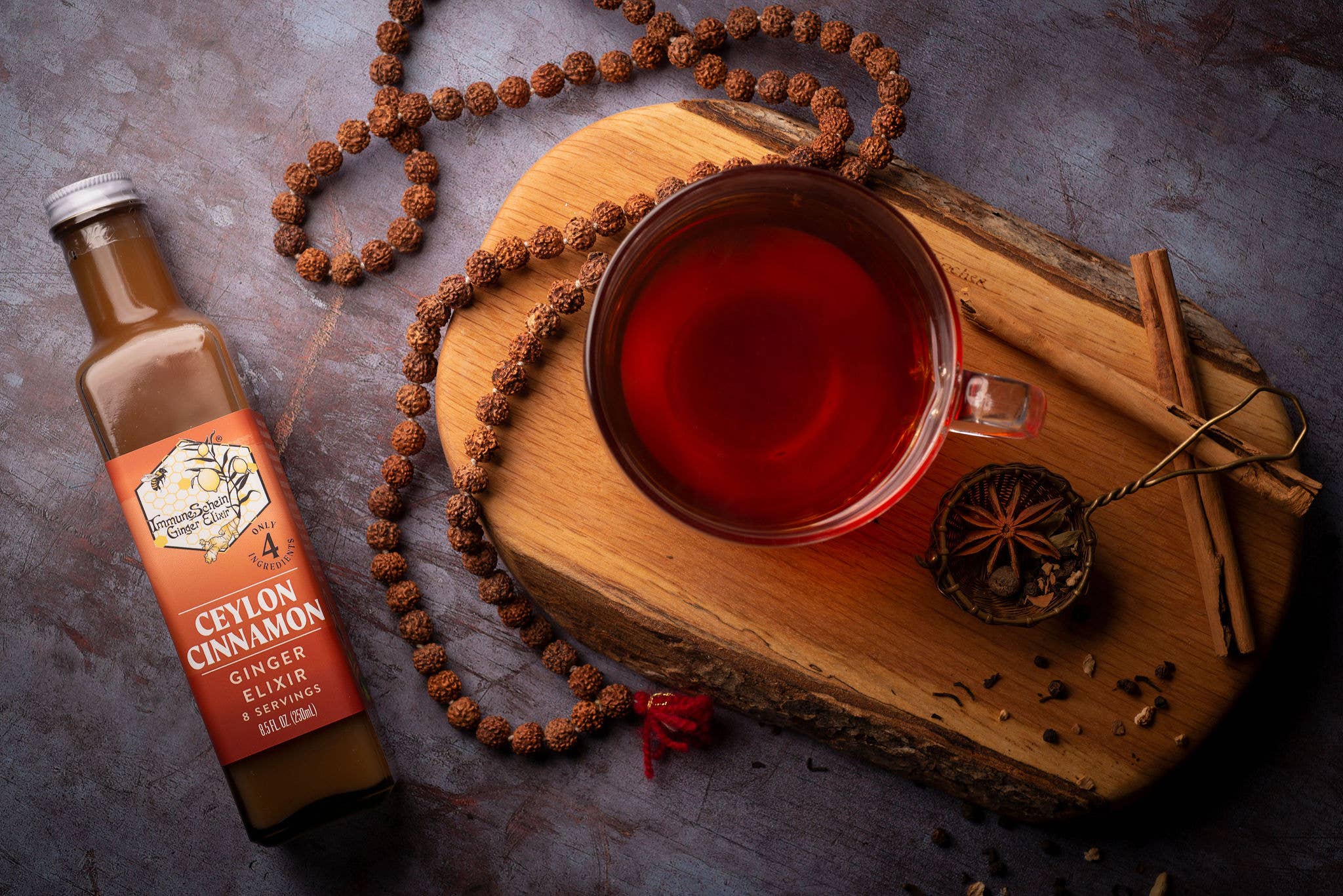 ImmuneSchein Ginger Elixirs - Wholesale Elixir - 8.5 fl. oz. Ceylon Cinnamon Ginger Elixir *2021 GFA Winner*2
