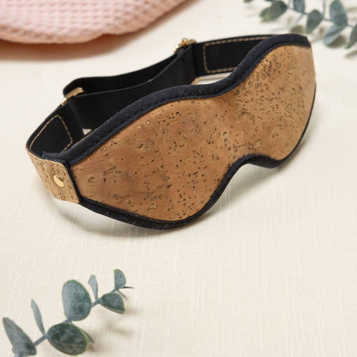 The Natural Love Company - Wholesale Sex Toy - Camellia Blindfold | Adjustable Cork Leather Blindfold