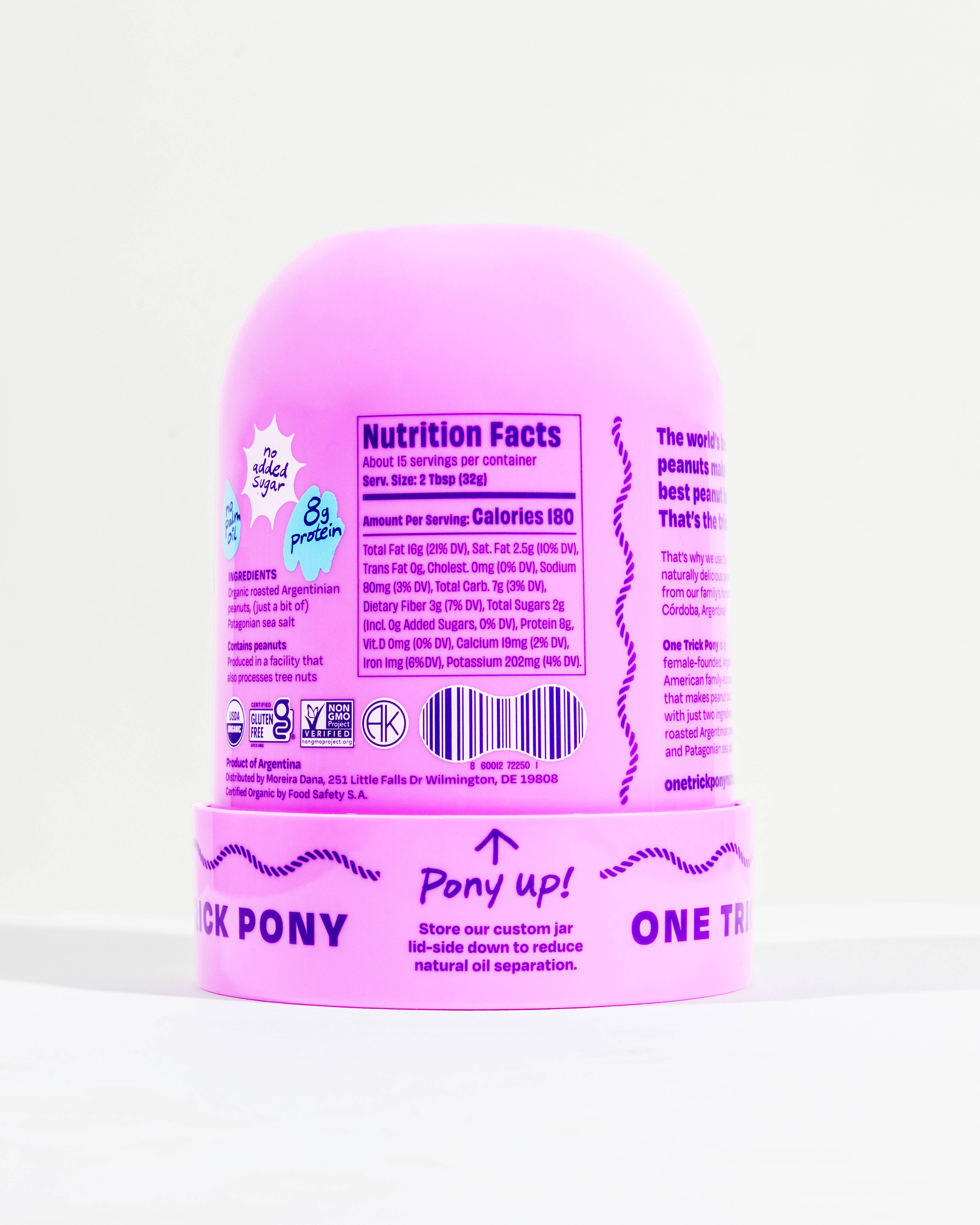 One Trick Pony - Vente Beurres de noix - Beurre de Cacahuètes Bio Naturel et Onctueux - Pot de 16oz4