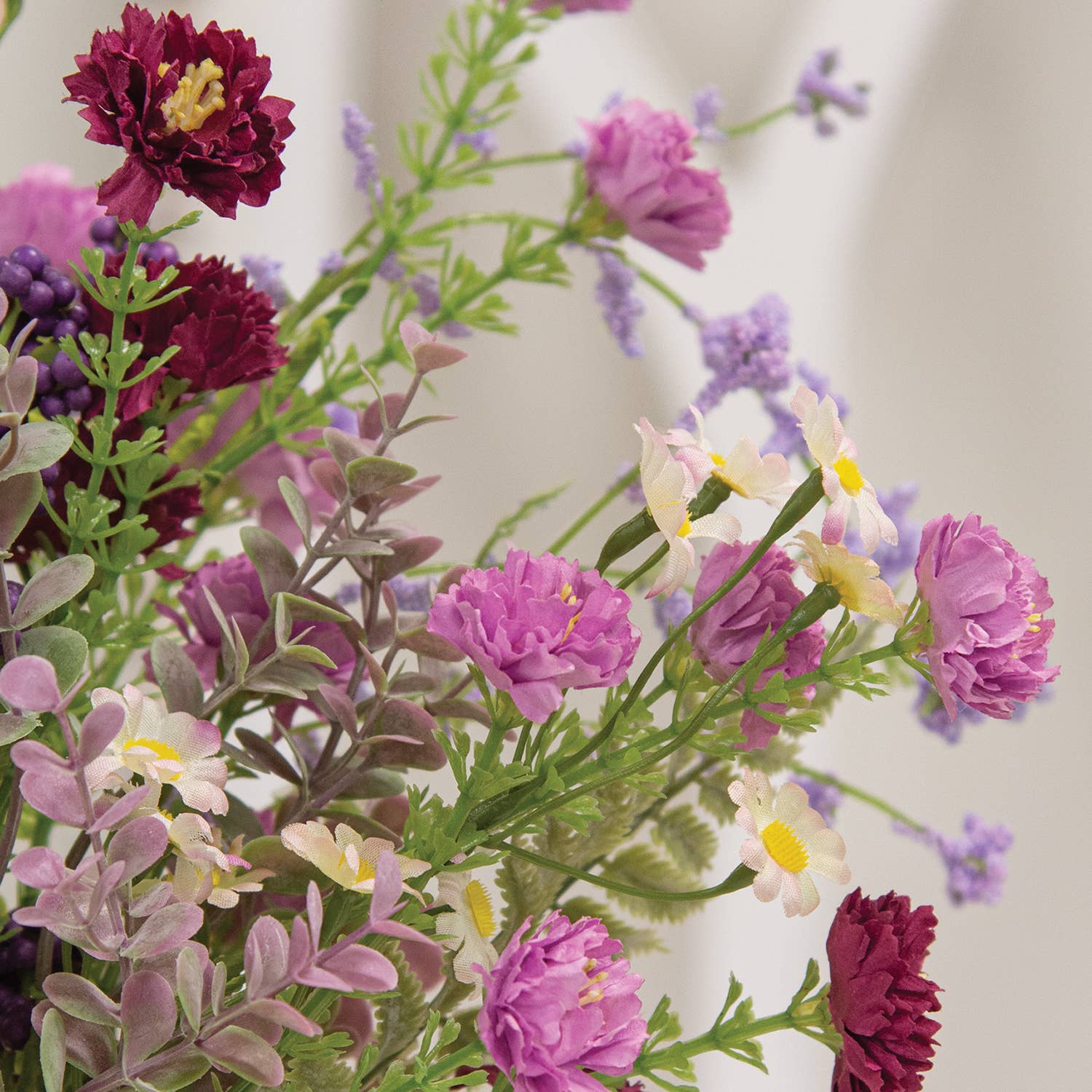 Saybrook Lane - Wholesale Artificial Plant - Blushing Spring Blossoms & Eucalyptus Bush - 20"2