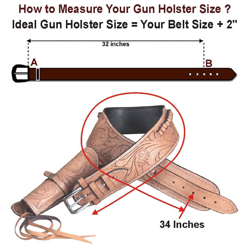 HILASON - Wholesale Horseback Riding Gear - Hilason Western Leather Shoulder Rig Gun Holster 44/45 Caliber6