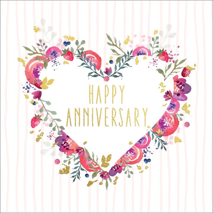 Tarjeta de aniversario de boda, tarjeta de felicitación hecha a mano para venta al por mayor de The Handcrafted Card Company