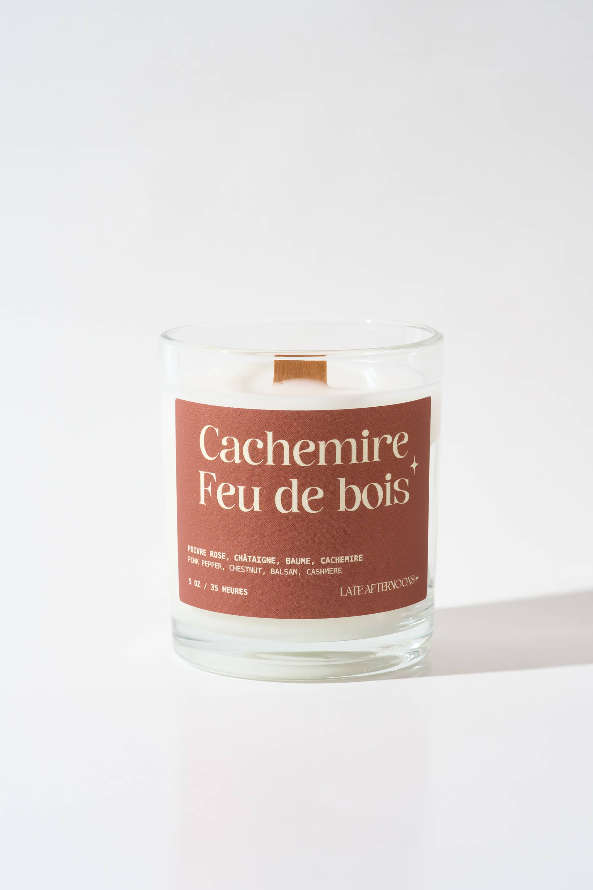 Late Afternoons - Vente Bougies originales - Cachemire Feu de bois | Poivre rose, châtaigne, baume1