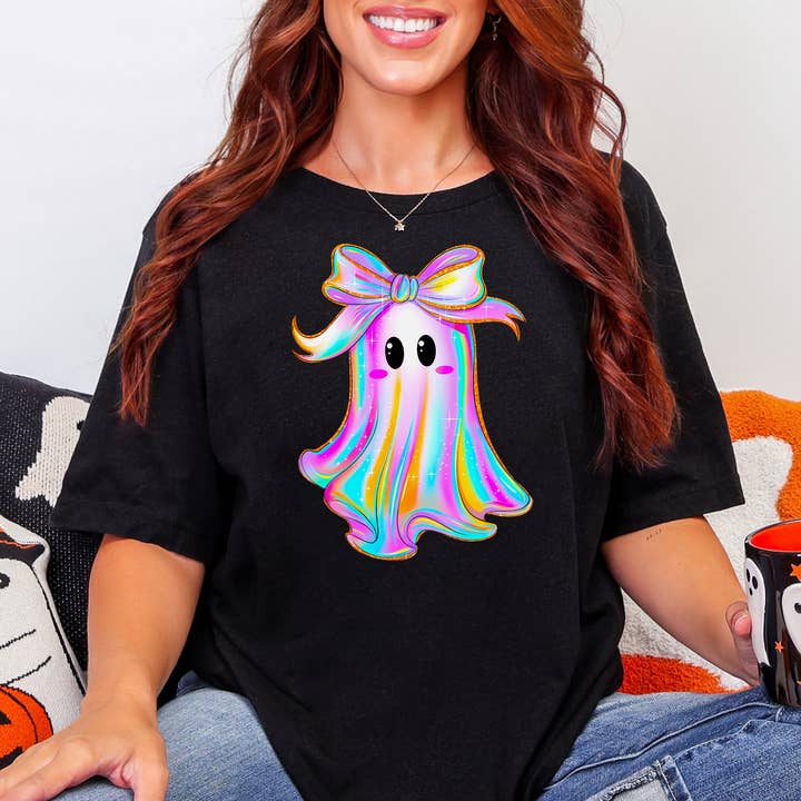 Iridescent Ghostie Tee for wholesale by Daydreamer Designs