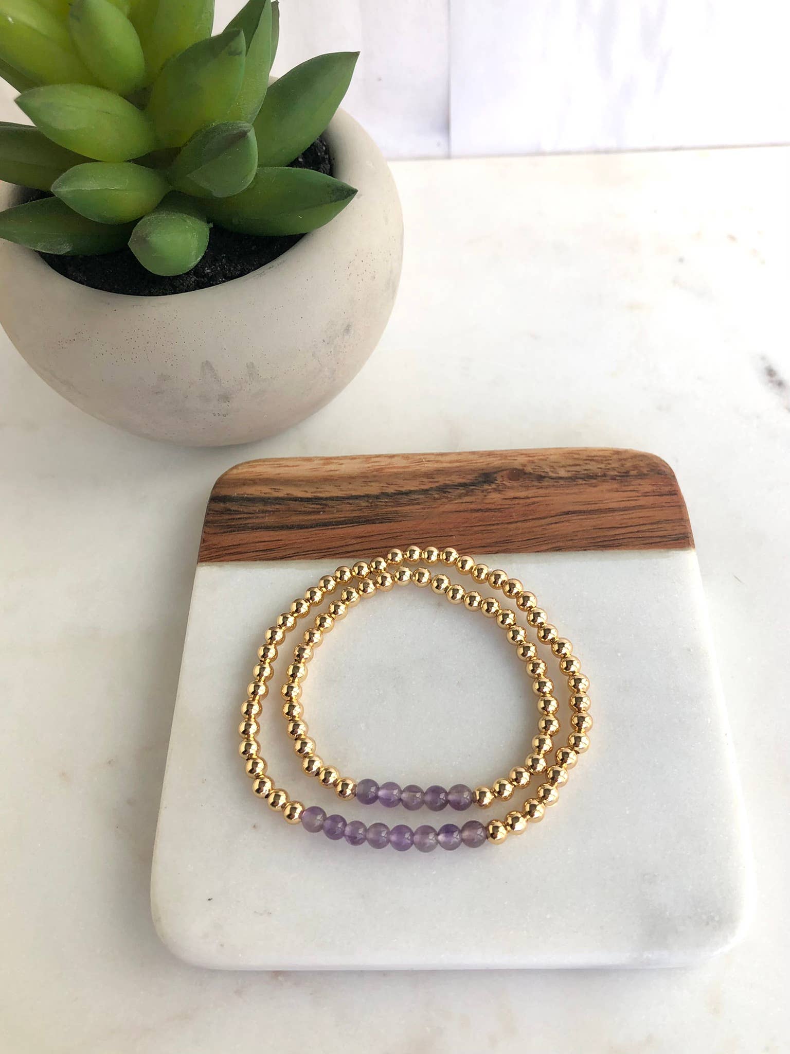 Simply Stated NY - Venta al por mayor Juegos de joyas - Set de pulseras a juego de madre e hija con piedras preciosas y oro2