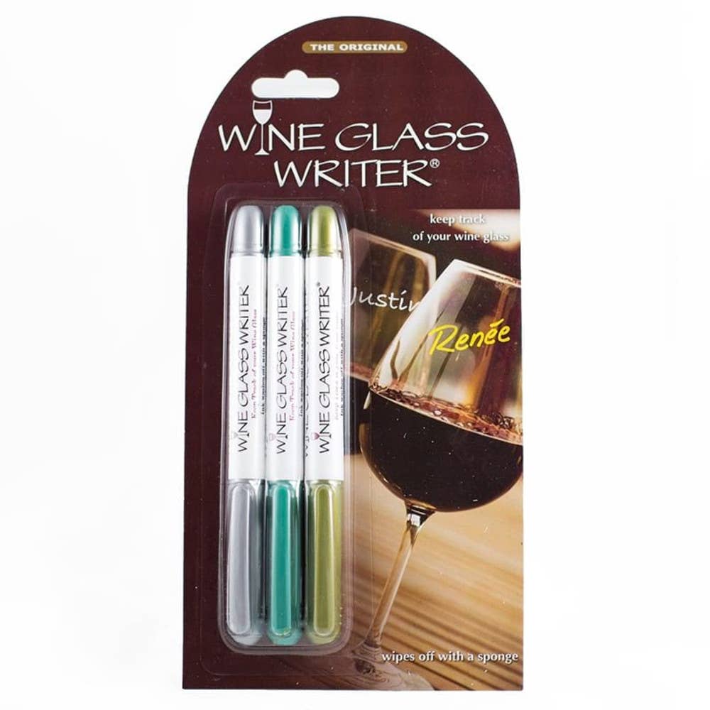 IWA Wine Accessories - Vente Verres à vin - Lot de 3 stylos en verre à vin métallisé4