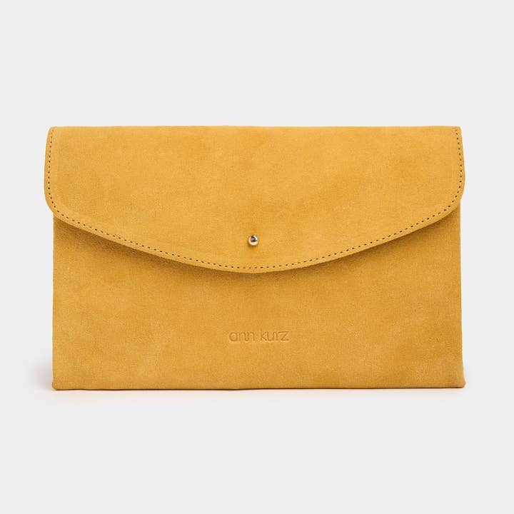 Cute Clutch - Suede Golden for wholesale by Ann Kurz
