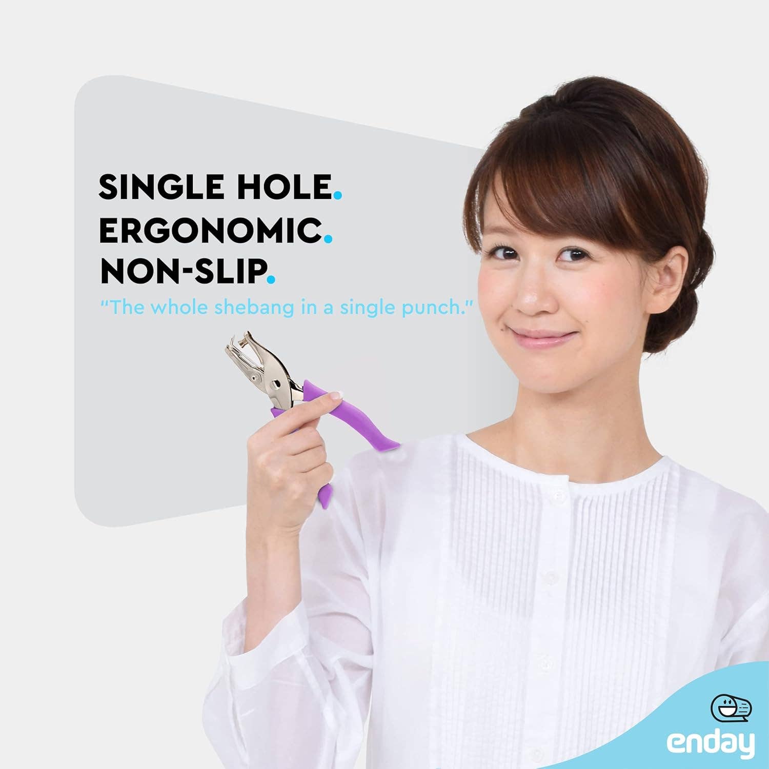 enday – wholesale Hantverksverktyg – Enkel hålslagare metall lila, 1/4” hål med mjukt grepp11