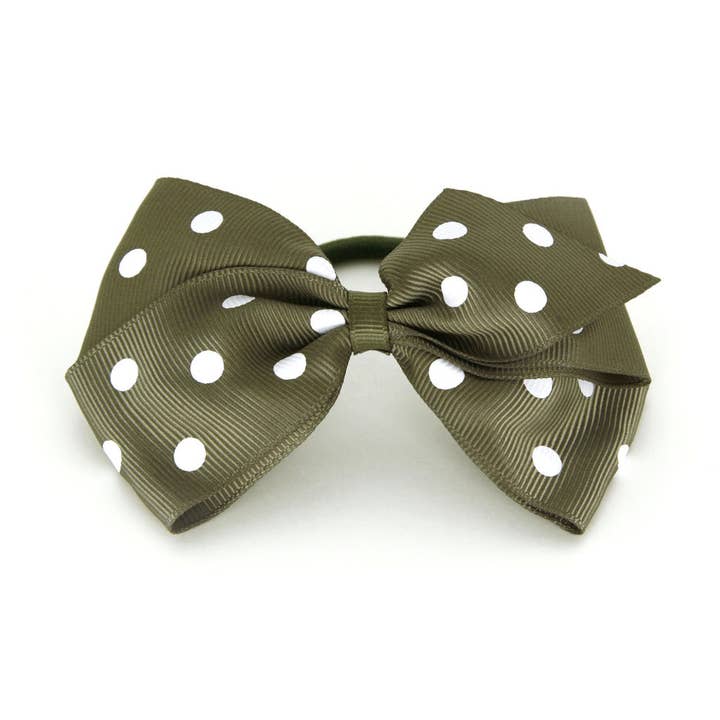 Stor dyb salvie Polka Dot Hair Elactic for engroshandel hos Verity Jones London