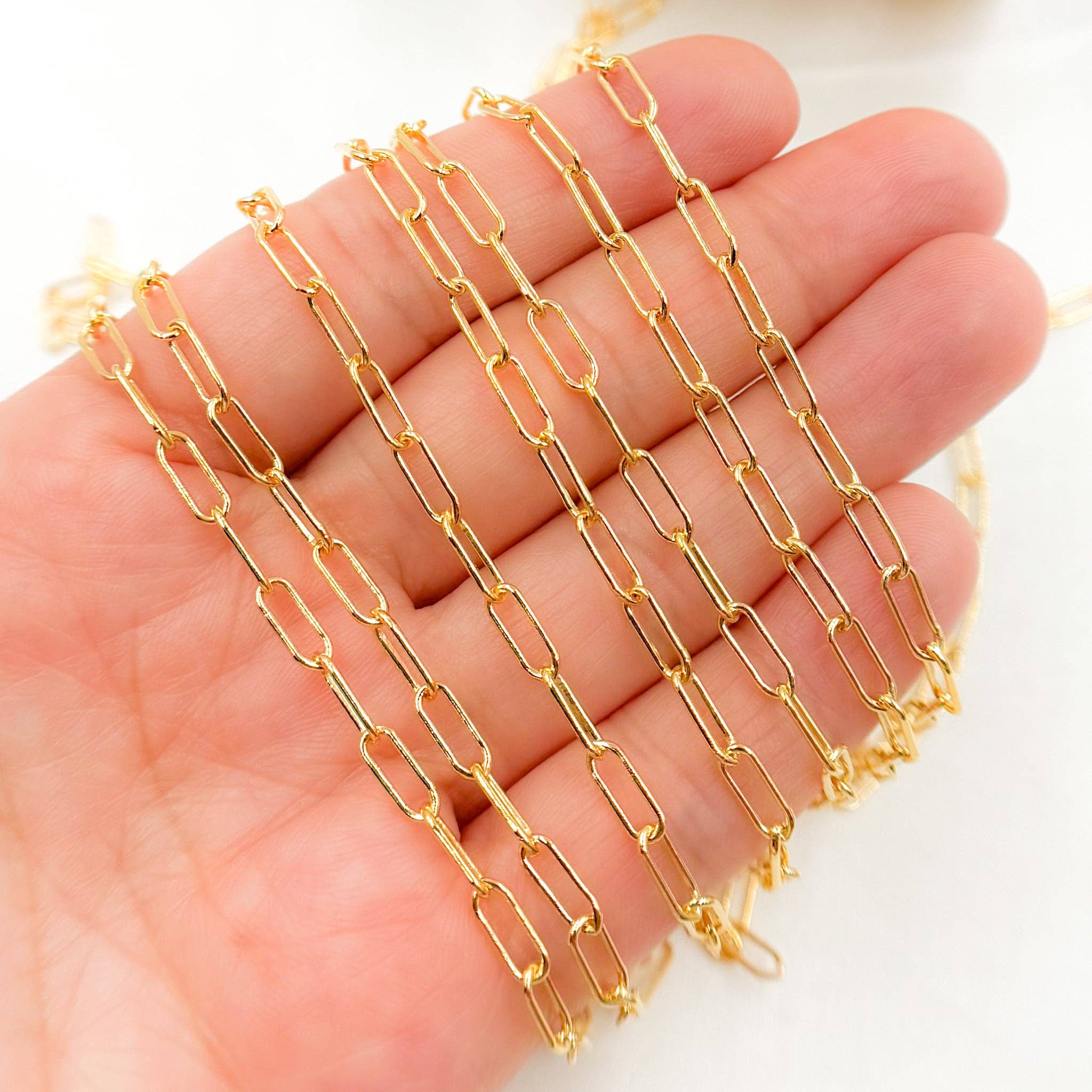 Tresor Jewelry Inc. - Wholesale Link & Chain Bracelet - 2903GF. Gold Filled Paperclip Link Chain0