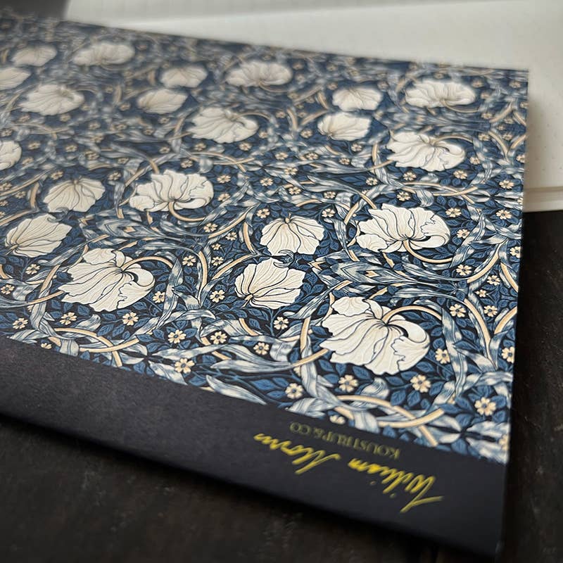 Koustrupco - Wholesale Notebook - Pimpernel pattern Dark Blue - Note Booklet - Made in Denmark3