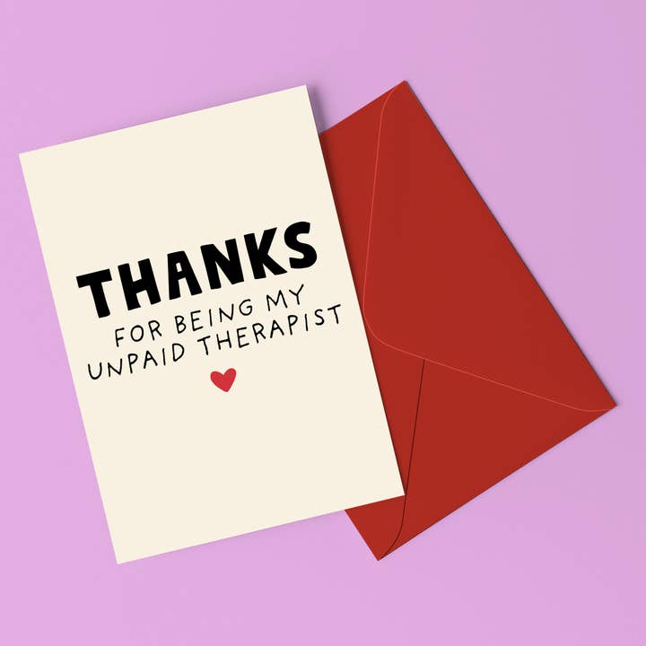 Central 23 Cards - Wholesale Anniversary Card - UNPAID THERAPIST Thank You Card for Him, Her1