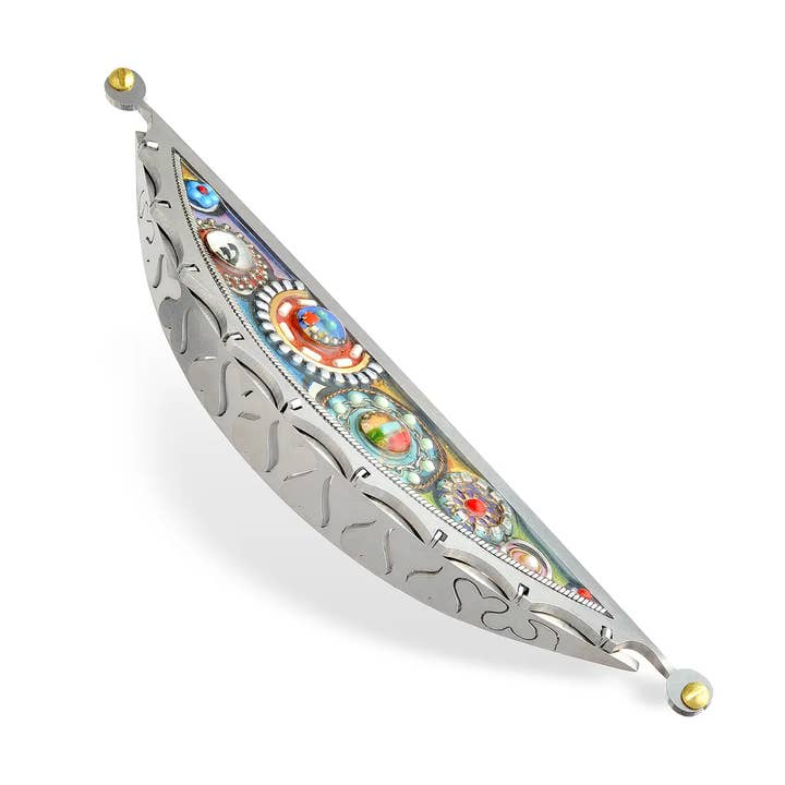 Seeka Modern Crescent Mezuza voor wholesale door Seeka Jewelry and Judaica