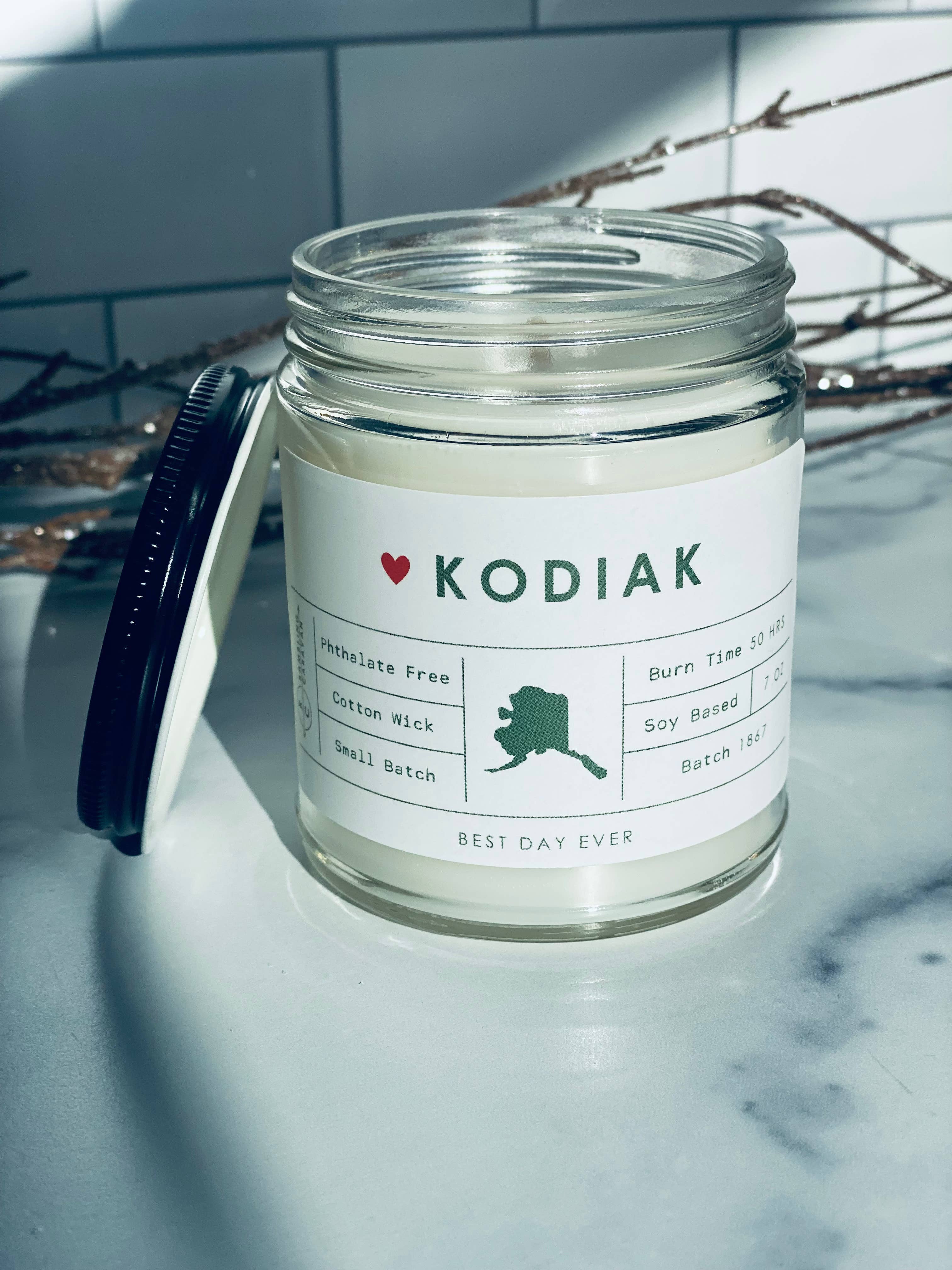 White Kodiak Island, AK Candle for wholesale on Faire2