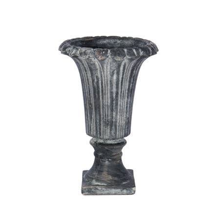 Willow Group - Wholesale Urn - Round Cement Fluted Urn 6.25"D0
